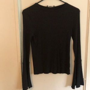 Black long sleeve top